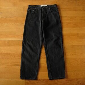 Arizona Relaxed Black Denim Jeans 31x29 Mens Straight Leg Cotton Classic Vintage
